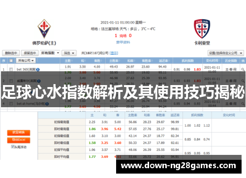 足球心水指数解析及其使用技巧揭秘 足球心水指数解析及其使用技巧揭秘