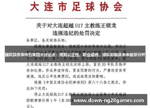 魏震禁赛事件引发四大讨论点:规则公正性、职业道德、球队影响及未来前景分析 魏震禁赛事件引发四大讨论点:规则公正性、职业道德、球队影响及未来前景分析